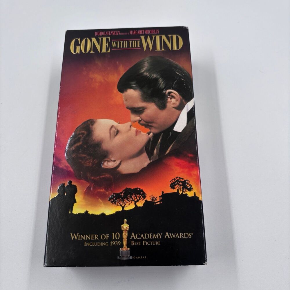 Gone with the Wind VHS Tape 2 Tape Box Set Clark Gable Vivien Leigh MGM Classic